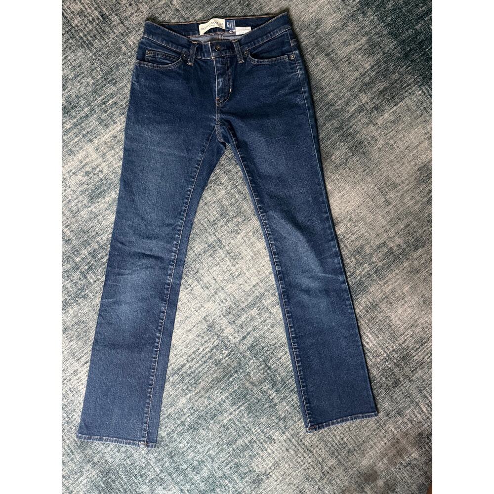 GAP Modern Boot Cut Stretch Jeans Size 0 Regular Dark Wash 97% Cotton